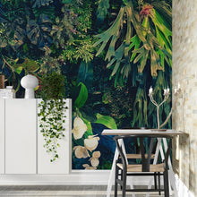 Cargar imagen en el visor de la galería, Jungle Wallpaper, Forest Greenery Botanical Wall Mural. #6741
