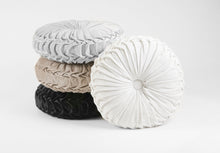 Cargar imagen en el visor de la galería, Round Pleated Soft Velvet Throw Pillow
