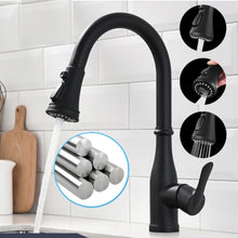 Load image into Gallery viewer, VIDEC KW-86R Smart Kitchen Faucet, 3 Modes Pull Down Smart Sprayer, Ceramic Valve, 360-Degree Rotation, 1 or 3 Hole Deck Plate.
