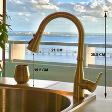 Carregar imagem no visualizador da galeria, VIDEC KW-86J  Smart Kitchen Faucet, 3 Modes Pull Down Smart Sprayer, Ceramic Valve, 360-Degree Rotation, 1 or 3 Hole Deck Plate.

