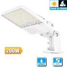 Load image into Gallery viewer, 200W LED Shoebox Light 5000K - Built in Dusk To Dawn Sensor - 100-277VAC - 31,348 Lumens
