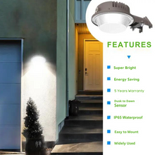 Load image into Gallery viewer, 35W LED Barn Light - 4900 Lumens - IP65 - 5000K Daylight - Wall Mount Exterior Farm Light Fixture
