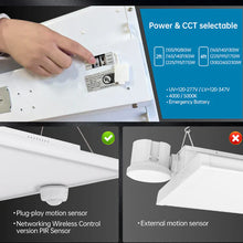 Load image into Gallery viewer, 2FT LED Linear High Bay (105/90/80) Watt Tunable and 4000K/5000K CCT, 140LM/Watt - AC120-277V and 0-10V Dimmable
