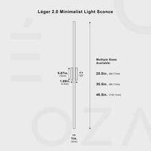 Carregar imagem no visualizador da galeria, Leger 2.0 Minimalist Light Sconce
