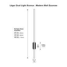 Carregar imagem no visualizador da galeria, Léger Oval Light Sconce- Modern Wall Sconces
