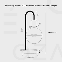 Carregar imagem no visualizador da galeria, Levitating Moon LED Lamp with Wireless Phone Charger
