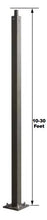 Cargar imagen en el visor de la galería, 4 Inch Square Steel Light Poles- Galvanized- Heavy Duty (Pack of 4)
