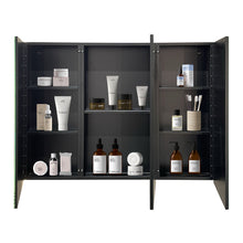 Load image into Gallery viewer, 39 x 28 Inches Medicine Cabinet Black Iron Cabinet bathroom with Mirror Wall Mount
