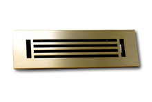 Carregar imagem no visualizador da galeria, Cast Aluminum Linear Bar Vent Covers - Satin Brass
