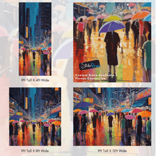 Carregar imagem no visualizador da galeria, Raining Cityscape Wallpaper Mural - Abstract Color Mural. #6762
