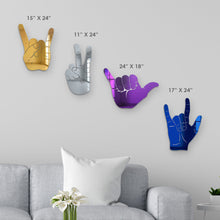 Load image into Gallery viewer, Bundle |  4-Piece Set of Rock On, Hang Loose, I Love You and Peace Sign Hand Silhouettes
