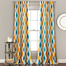 Carregar imagem no visualizador da galeria, Mid Century Geo Light Filtering Window Curtain Panel Set
