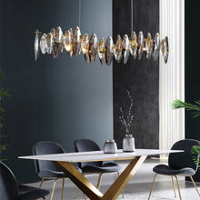 Carregar imagem no visualizador da galeria, MIRODEMI® Aarschot | Wave Design Chrome Crystal Chandelier for Kitchen
