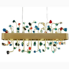 Carregar imagem no visualizador da galeria, MIRODEMI® Abbadia San Salvatore | Gold Rectangle Colorful Crystal Chandelier for Living room | S2024S
