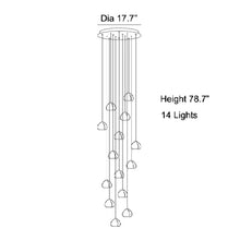 Carregar imagem no visualizador da galeria, MIRODEMI® Cernobbio | Staircase Hanging Crystal Lamp | S2024S
