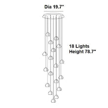 Carregar imagem no visualizador da galeria, MIRODEMI® Cernobbio | Staircase Hanging Crystal Lamp | S2024S
