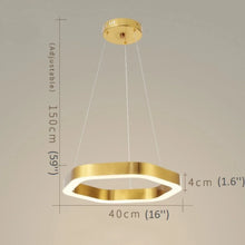 Cargar imagen en el visor de la galería, MIRODEMI® Châtelet | Hexagon Gold Chandelier for Living room | S2024S
