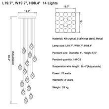 Load image into Gallery viewer, MIRODEMI® Tremezzo | Luxury Diamond Crystal Chandelier | S2024S
