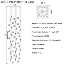 Load image into Gallery viewer, MIRODEMI® Tremezzo | Luxury Diamond Crystal Chandelier | S2024S
