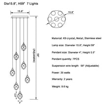 Cargar imagen en el visor de la galería, MIRODEMI® Tremezzo | Luxury Diamond Crystal Chandelier | S2024S
