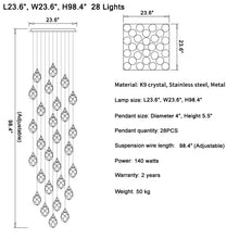 Cargar imagen en el visor de la galería, MIRODEMI® Tremezzo | Luxury Diamond Crystal Chandelier | S2024S
