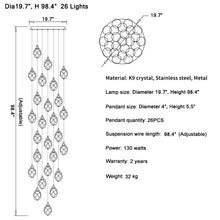 Load image into Gallery viewer, MIRODEMI® Tremezzo | Luxury Diamond Crystal Chandelier | S2024S
