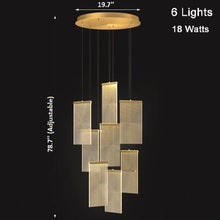 Cargar imagen en el visor de la galería, MIRODEMI® Varenna | Gold Long Hanging Light Fixture
