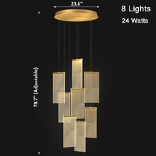 Cargar imagen en el visor de la galería, MIRODEMI® Varenna | Gold Long Hanging Light Fixture
