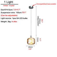 Carregar imagem no visualizador da galeria, MIRODEMI® Grasse | Modern Led Crystal Hanging Light Fixtures
