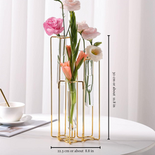 Load image into Gallery viewer, Metal Tube Flower Vase
