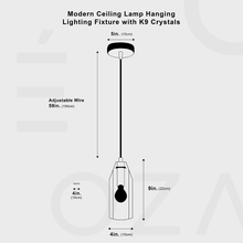 Carregar imagem no visualizador da galeria, Modern Ceiling Lamp Hanging Lighting Fixture with K9 Crystals
