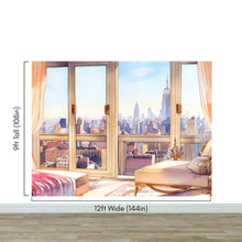 Carregar imagem no visualizador da galeria, New York City Penthouse View Wallpaper Mural. #6660
