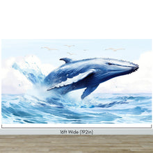 Carregar imagem no visualizador da galeria, Humpback Whale Wallpaper. Marine Life Wall Art. #6651
