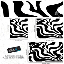 Cargar imagen en el visor de la galería, Black Swirly Line Wallpaper. Contemporary Art Decor. Modern Aesthetic. #6679
