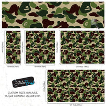 Load image into Gallery viewer, Bape Camo Wallpaper Mural. Green Camo Streetwear Hype Beast Aesthetics. #6662
