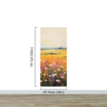 Carregar imagem no visualizador da galeria, Colorful Yellow Flower Field Painting Wallpaper Mural. #6692
