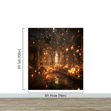 Carregar imagem no visualizador da galeria, Floating Candles /  Great Hall Room Wallpaper /  Wizardly World Wall Mural. #6764
