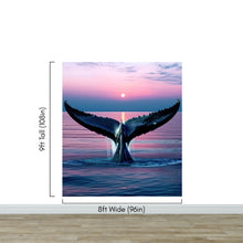 Carregar imagem no visualizador da galeria, Whale Tail Wall Mural. Ocean Wallpaper. #6688
