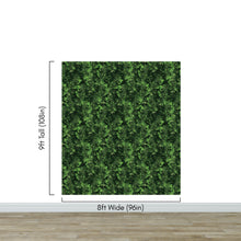 Carregar imagem no visualizador da galeria, Green Leaves Pattern Wallpaper Mural. Botanical Wall Mural. #6744
