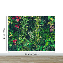 Cargar imagen en el visor de la galería, Greenery Jungle Bush Wallpaper Mural. Tropical Leaves / Fern Wallpaper. #6765
