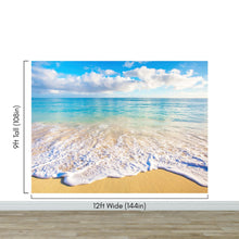 Cargar imagen en el visor de la galería, Ocean Beach Shore Wallpaper Mural. Tropical Theme Wall Decor. #6770
