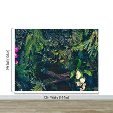 Cargar imagen en el visor de la galería, Jungle Wallpaper, Forest Greenery Botanical Wall Mural. #6741
