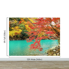 Cargar imagen en el visor de la galería, Colorful Teal Water Lake View Landscape Wallpaper Mural. #6745
