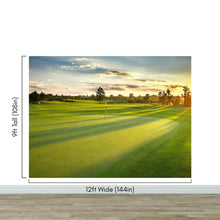 Cargar imagen en el visor de la galería, Golf Course Wallpaper. Sunset Over Golf Course. #6747
