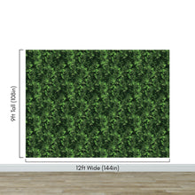 Cargar imagen en el visor de la galería, Green Leaves Pattern Wallpaper Mural. Botanical Wall Mural. #6744
