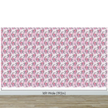 Load image into Gallery viewer, Pink Mermaid Wall Mural. Magical Cute Mermaid and Seahorse in Ocean Peel and Stick Wallpaper. #6371
