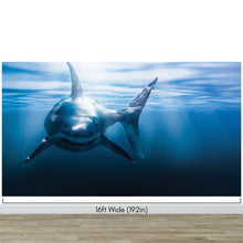 Cargar imagen en el visor de la galería, Great White Shark Wall Mural. Peel and Stick Wallpaper. #6700
