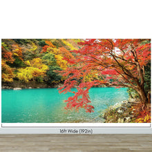 Cargar imagen en el visor de la galería, Colorful Teal Water Lake View Landscape Wallpaper Mural. #6745
