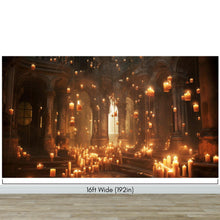 Carregar imagem no visualizador da galeria, Floating Candles /  Great Hall Room Wallpaper /  Wizardly World Wall Mural. #6764
