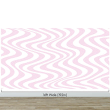 Cargar imagen en el visor de la galería, Pink Swirly Lines Abstract Wallpaper Mural. #6635
